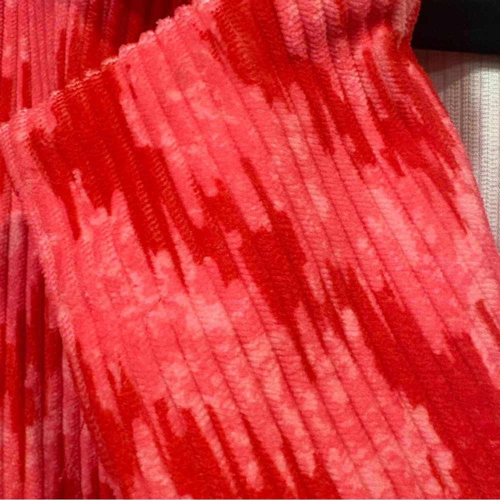 Savanna Jane $70 Pink & Red Geometric Ikat Diamond Corduroy Blazer L Southwest - Picture 7 of 12